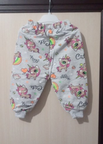 Kız Çocuk Gri Unicorn Desenli  pijama - Görsel 3