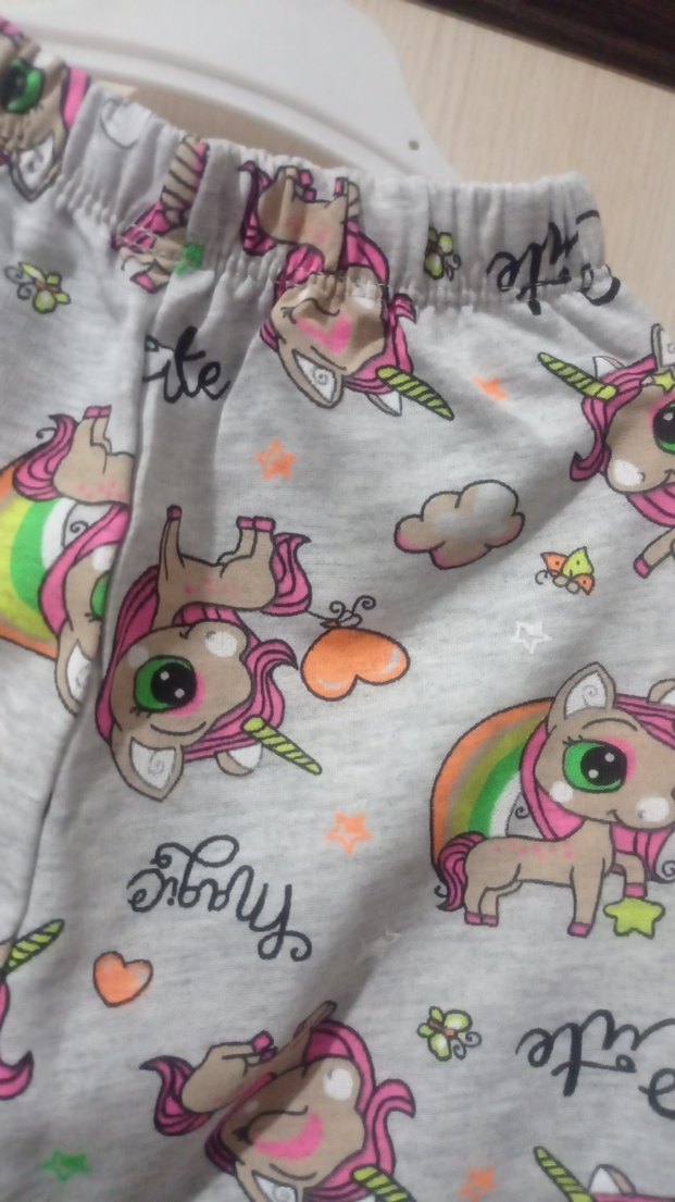 Kız Çocuk Unicorn Desenli Gri pijama - Görsel 2