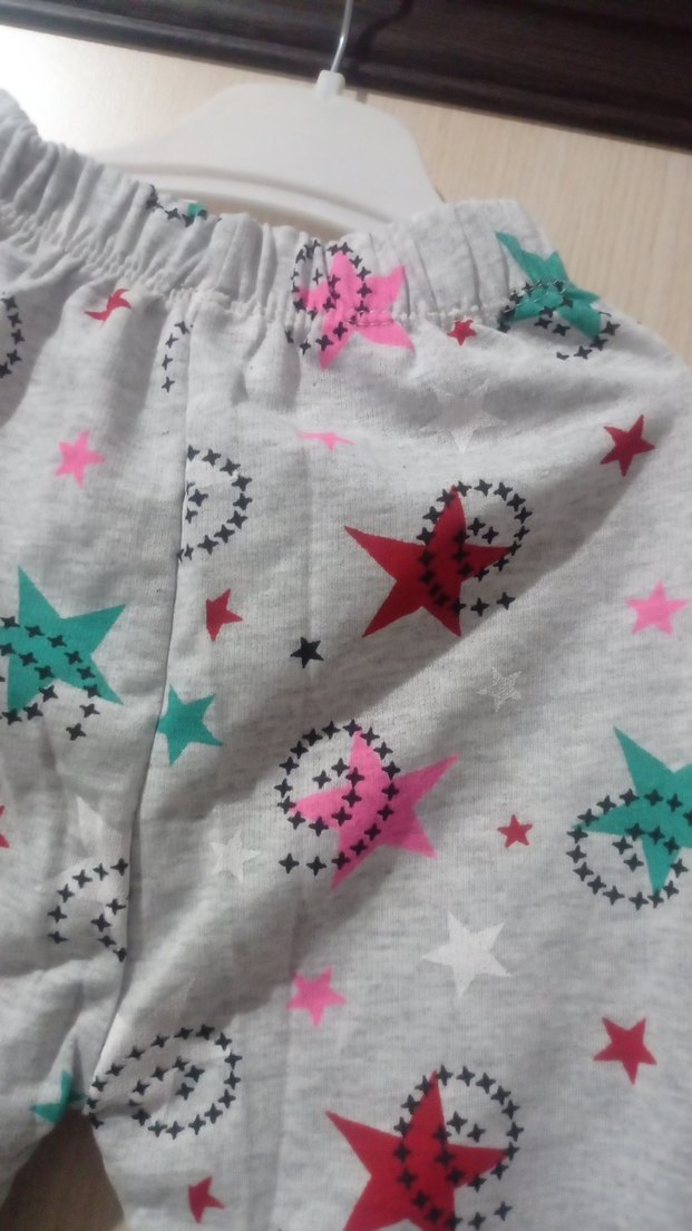 Gri Desenli Kız Çocuk pijama - Görsel 2