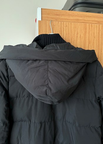 Diğer Siyah Kadın Uzun Fermuarlı Kışlık Mont