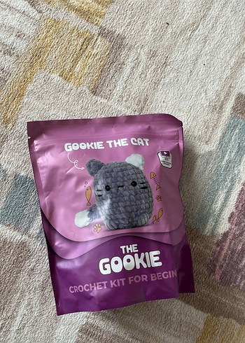 Gookie The Cat Pastel Mor Tığ İşi Kiti