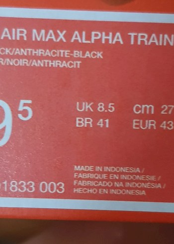 Nike Air Max Alpha Erkek Siyah Spor Ayakkabı - Görsel 7