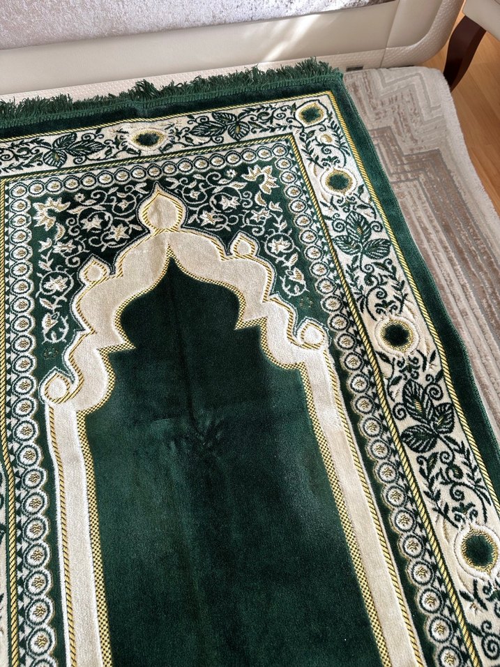 Kadife Yeşil Seccade - Görsel 3