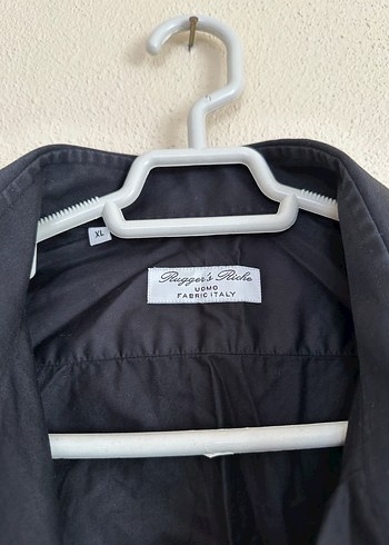 Siyah Erkek Keten Uzun Kollu Gömlek - Görsel 4