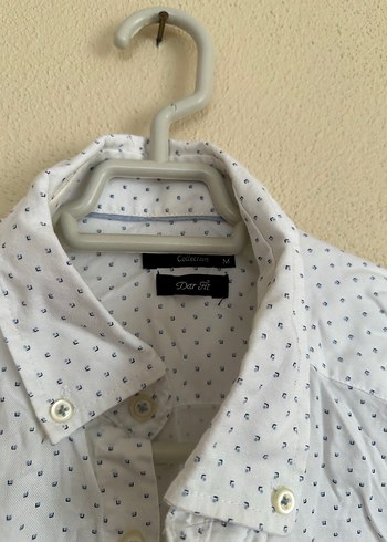 Gri Dirsek Detaylı Beyaz Erkek Gömlek - Görsel 3