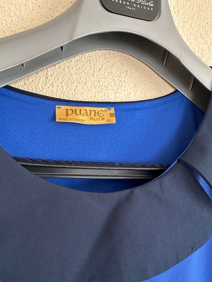 Düğmeli Lacivert Mavi Midi Kadın Elbise - Görsel 4