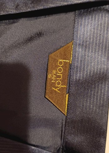 Düğmeli Lacivert Erkek Saten Pijama Takımı - Görsel 3