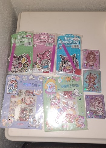  Beden çeşitli Renk Renkli Sanrio Manyetik Notluk Seti