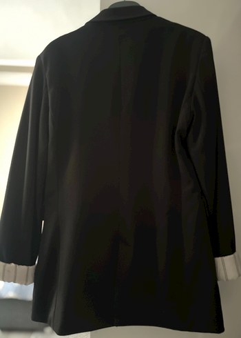 Siyah Düğmeli Kadın Blazer Ceket - Görsel 2