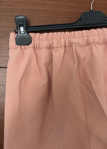 Bej Pilili Kadın Kumaş Pantolon - Görsel 4