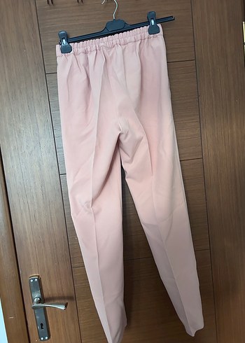 Bej Pilili Kadın Kumaş Pantolon - Görsel 3