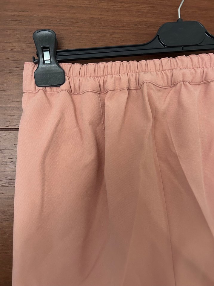 Bej Pilili Kadın Kumaş Pantolon - Görsel 4