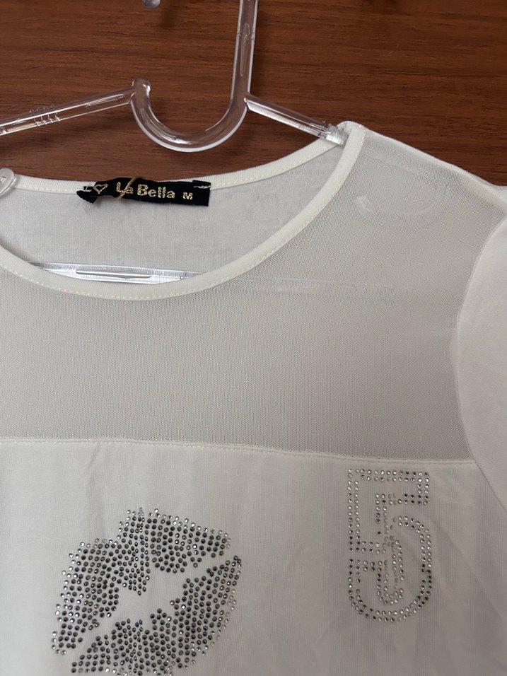 Beyaz Rock Punk Kısa Kollu Tişört - Görsel 3