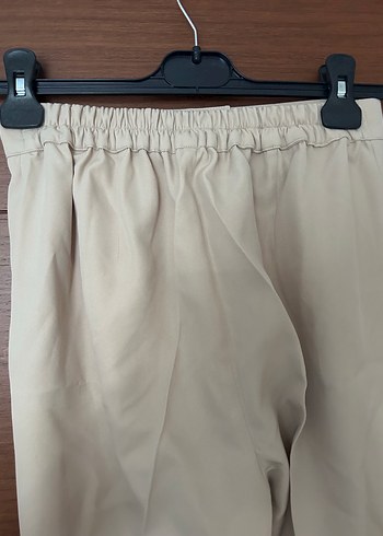 Bej Midi Kadın Kumaş Pantolon - Görsel 3