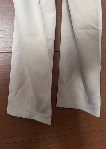 Bej Midi Kadın Kumaş Pantolon - Görsel 5