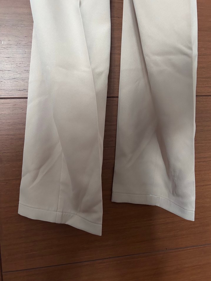 Bej Midi Kadın Kumaş Pantolon - Görsel 5