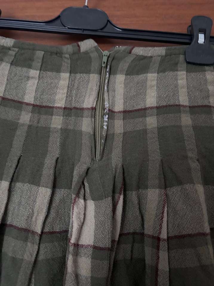 Ekoseli Midi Kadın Etek - Görsel 2