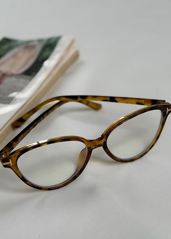 Cat eye Klasik Kadın Gözlüğü leopar - Görsel 2