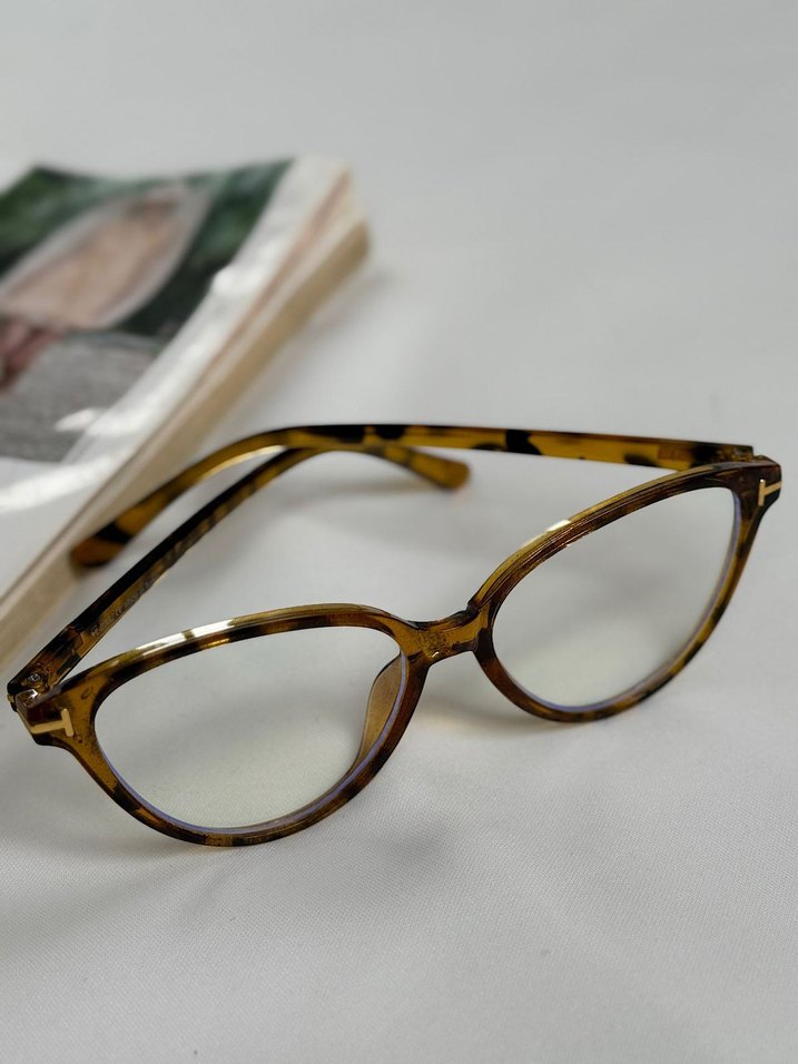 Cat eye Klasik Kadın Gözlüğü leopar - Görsel 2