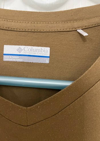 l Beden Columbia V Yaka Kahverengi Erkek Tişört