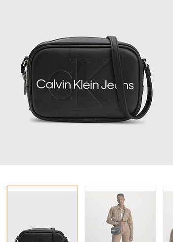 Calvin Klein Siyah Deri Çanta