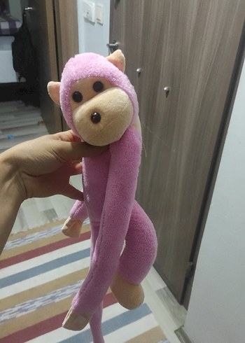 Pembe Peluş Maymun Oyuncak