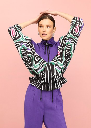 Nocturne Garnili Zebra Desen Ceket