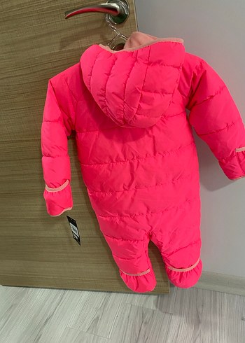 Pembe Bebek Tulumu Nike Kapüşonlu Fermuarlı - Görsel 2