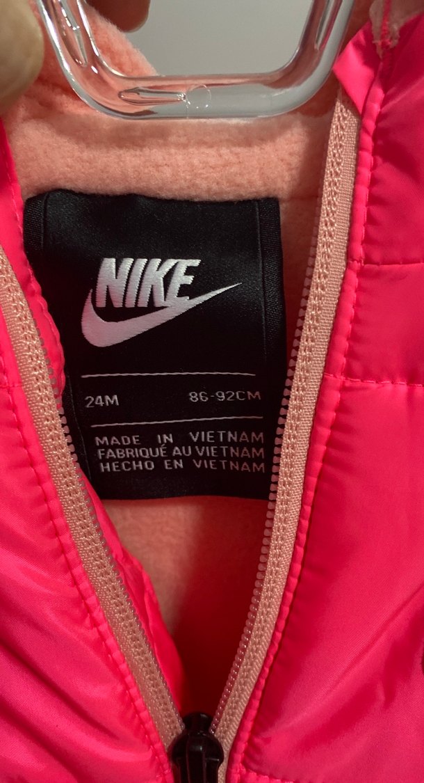 Pembe Bebek Tulumu Nike Kapüşonlu Fermuarlı - Görsel 5