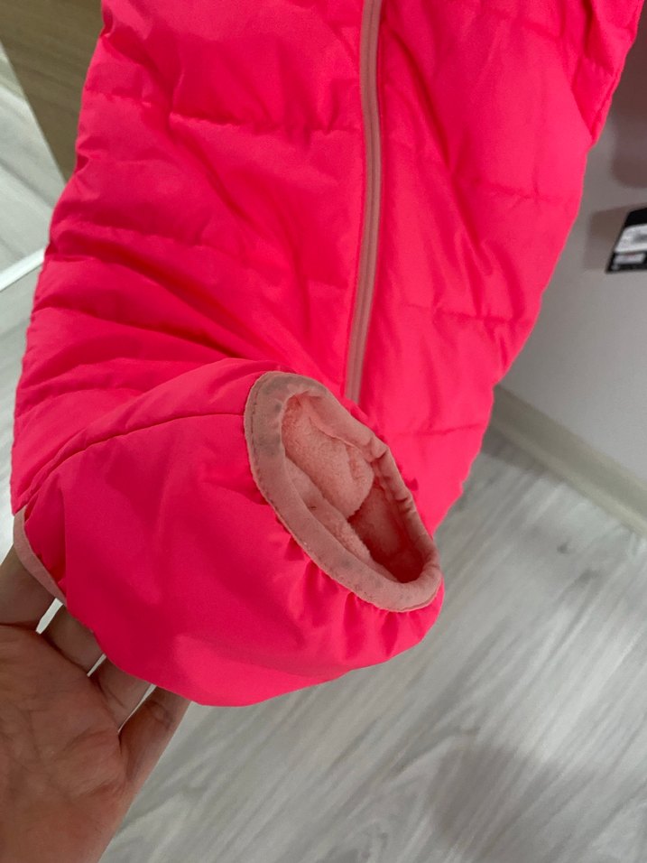 Pembe Bebek Tulumu Nike Kapüşonlu Fermuarlı - Görsel 4