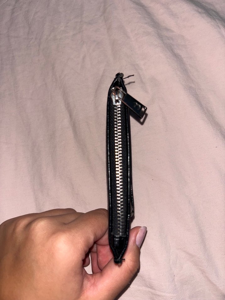 Siyah Deri Kemerli Yılan Desenli Kadın Cüzdanı - Görsel 3