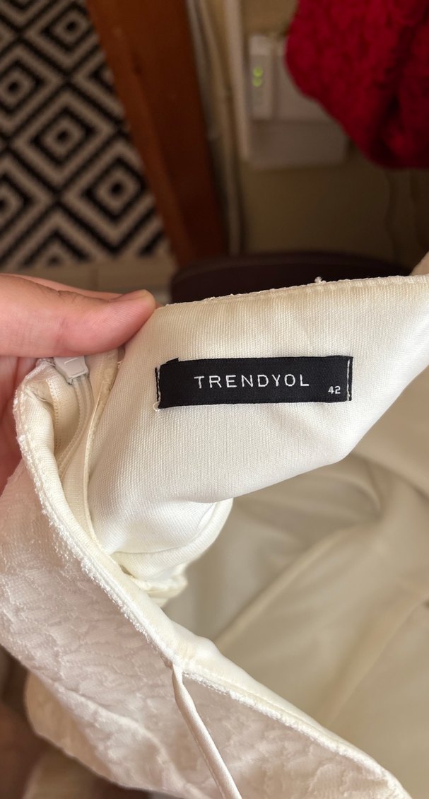 Beyaz Straplez Bohem Uzun Gelinlik - Görsel 4