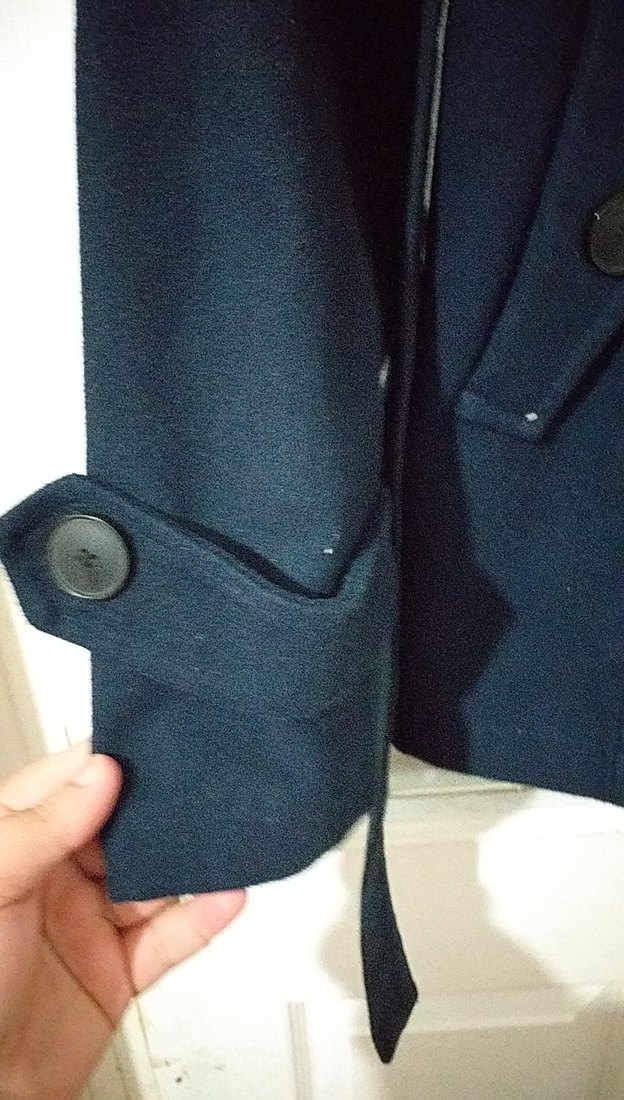 Lacivert Düğmeli Midi Erkek Kaban - Görsel 3