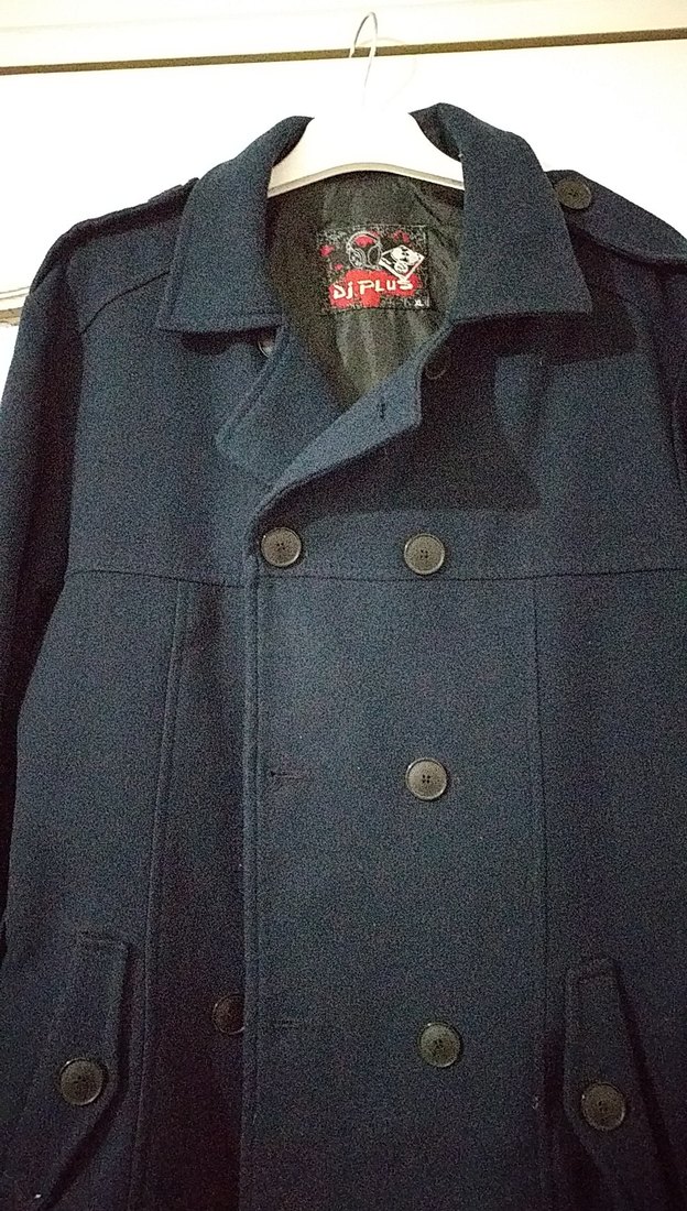 Lacivert Düğmeli Midi Erkek Kaban - Görsel 2