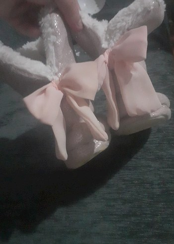 Kız Çocuk Beyaz Kürklü Ev Terliği - Görsel 9