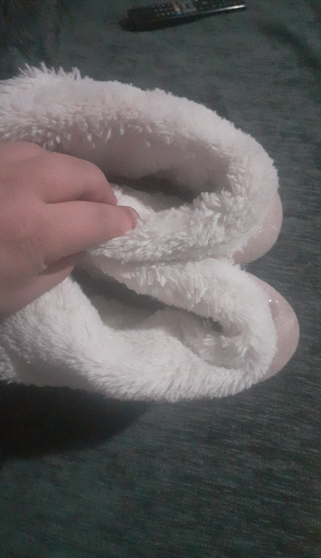 Kız Çocuk Beyaz Kürklü Ev Terliği - Görsel 5