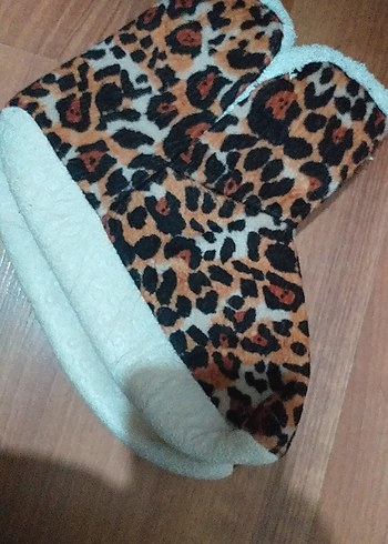 Gezer Kızlar için Leopar Desenli Sıcak panduf