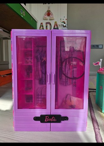 Barbie Pembe kiyafet Dolabı - Görsel 2