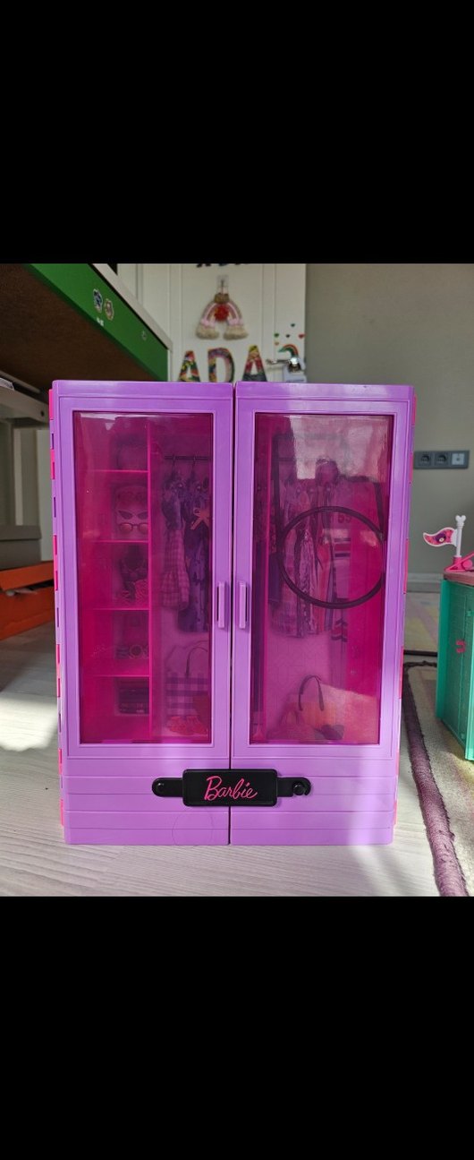 Barbie Pembe kiyafet Dolabı - Görsel 2