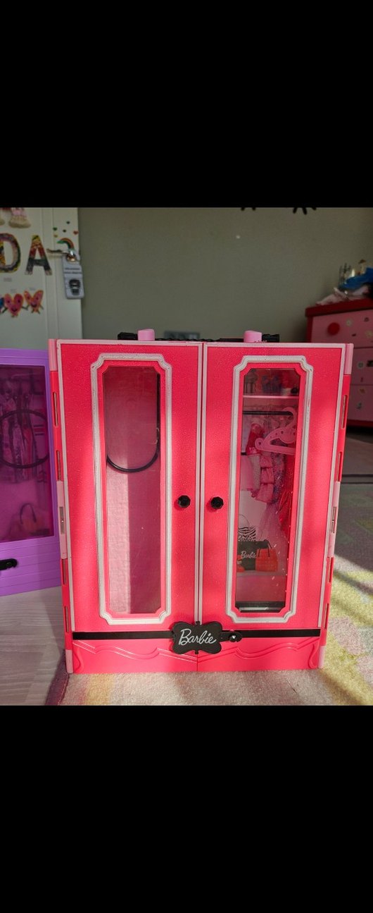 Barbie Pembe kiyafet Dolabı - Görsel 2