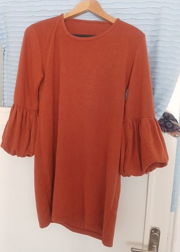 orange renkli Uzun Kollu Salaş Tunik