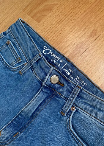 34 Beden mavi Renk Colins jean orta bel düz kesim 719 Monica
