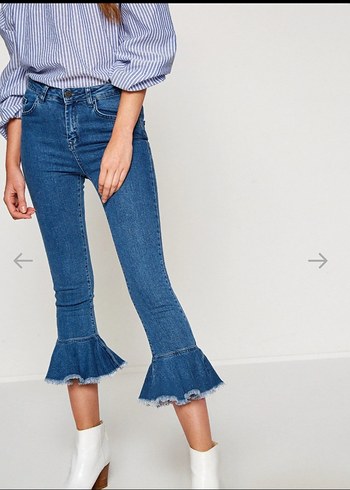 Koton straight jean ispanyol paça/Etiketsiz-sıfır - Görsel 5