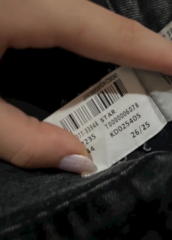 Düğmeli Siyah Kadın Kot Pantolon - Görsel 3