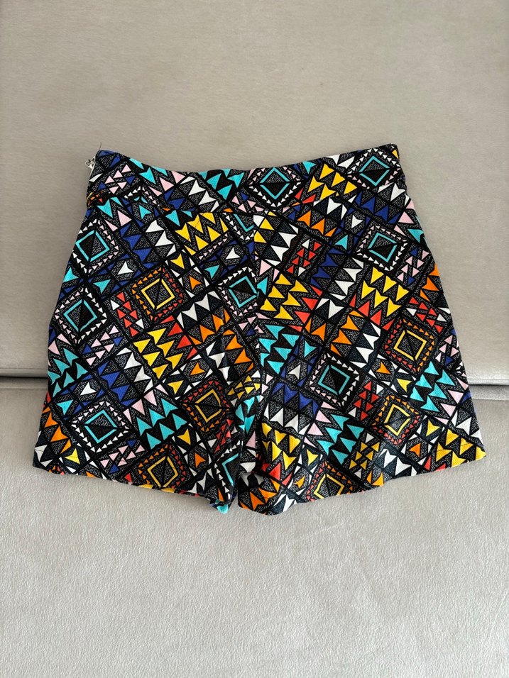 Renkli Bohem Mini Şort - Görsel 2