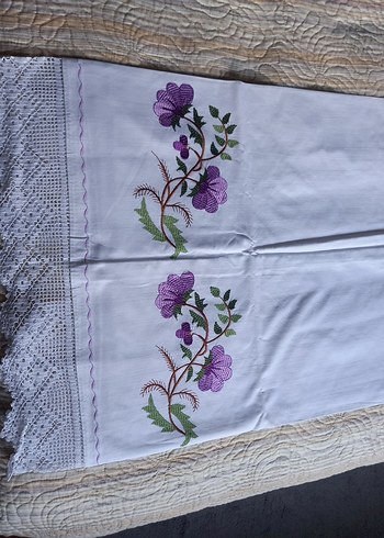 İşlemeli Mor Desenli yatak odası takımı - Görsel 4