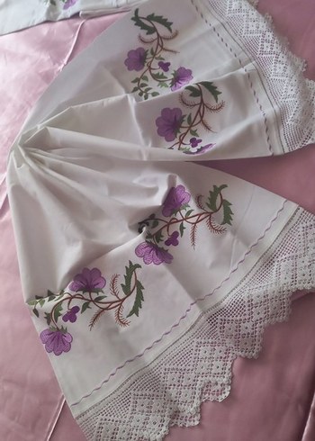 İşlemeli Mor Desenli yatak odası takımı - Görsel 3