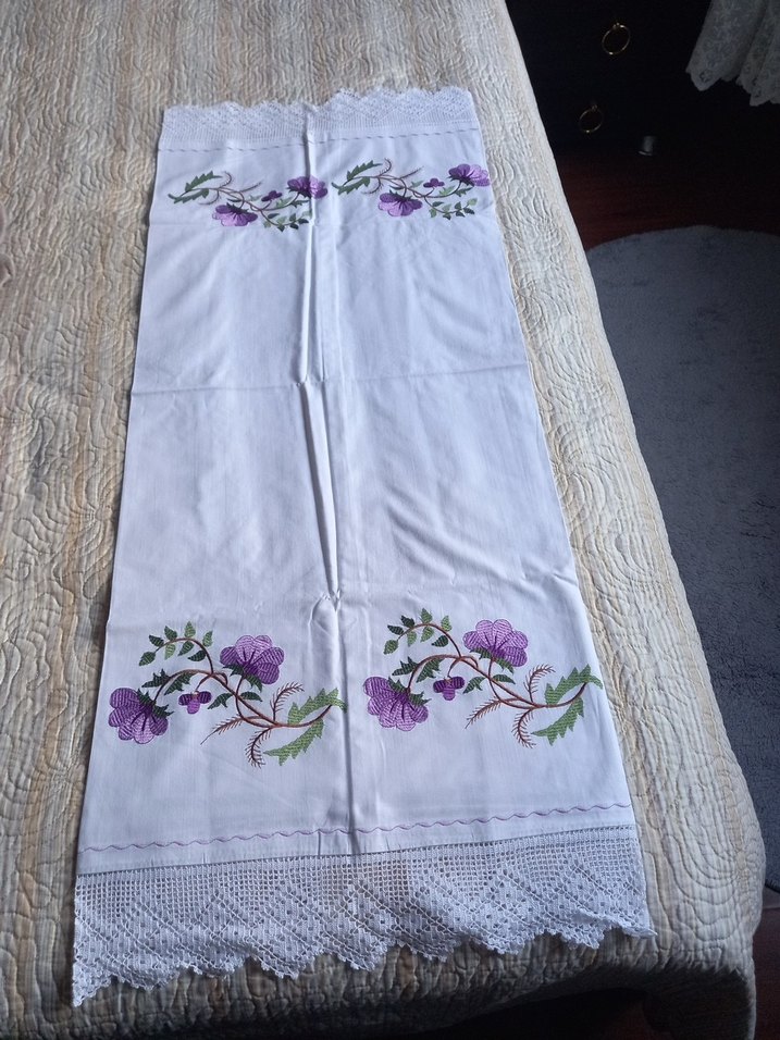 İşlemeli Mor Desenli yatak odası takımı - Görsel 5