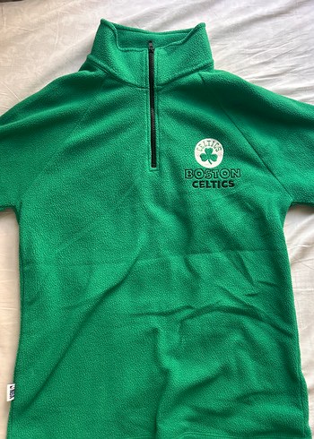 Yeşil Fermuarlı Celtics Sweatshirt