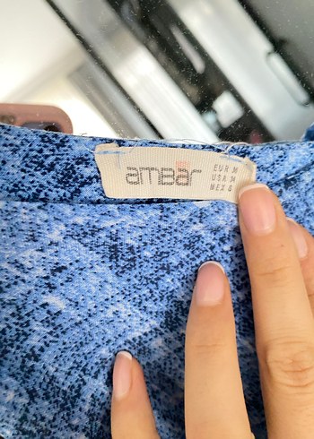 Mavi Desenli Dantelli Kolsuz Tulum - Görsel 4